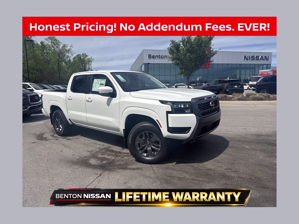 2026 Glacier White Nissan Frontier SV 4X4 Truck