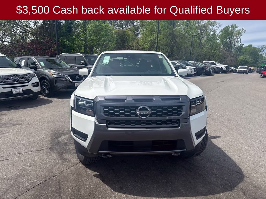 2026 Glacier White Nissan Frontier SV 4X4 Truck