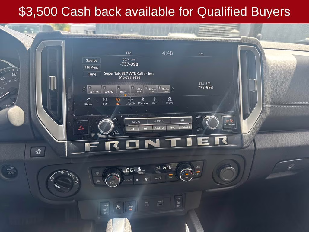 2026 Glacier White Nissan Frontier SV 4X4 Truck