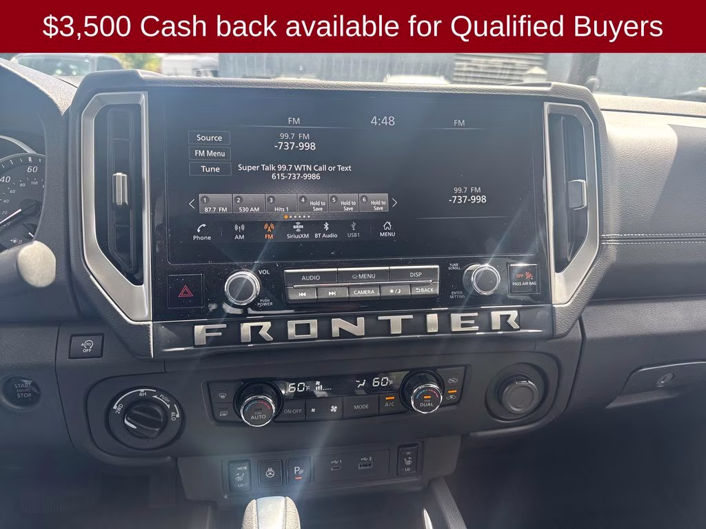 2026 Glacier White Nissan Frontier SV 4X4 Truck