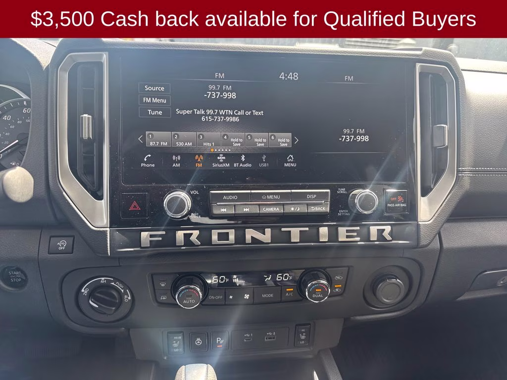 2026 Glacier White Nissan Frontier SV 4X4 Truck