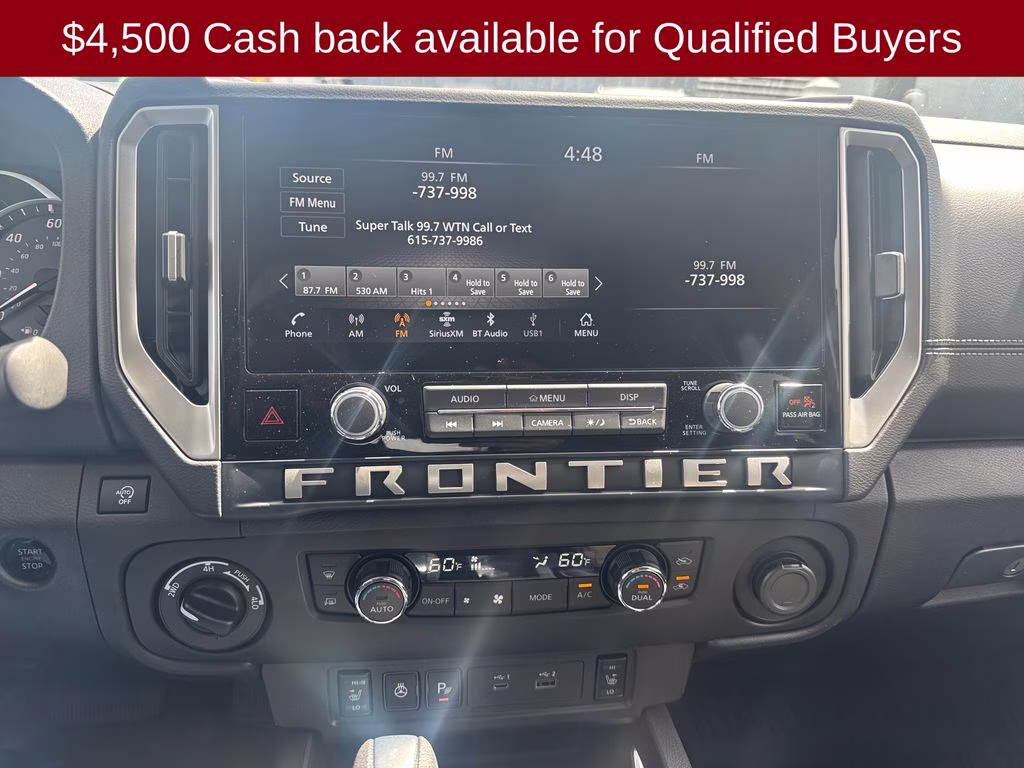 2026 Glacier White Nissan Frontier SV 4X4 Truck