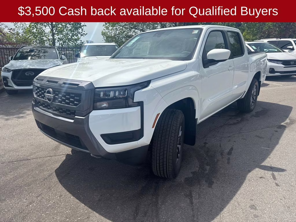 2026 Glacier White Nissan Frontier SV 4X4 Truck