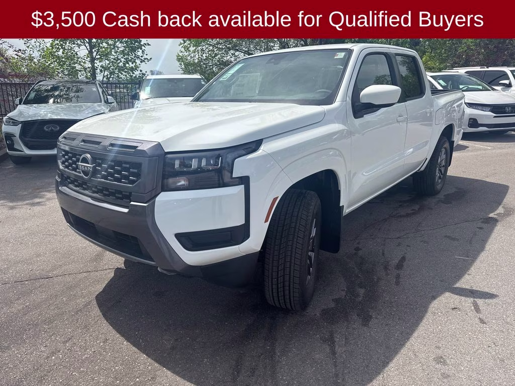 2026 Glacier White Nissan Frontier SV 4X4 Truck