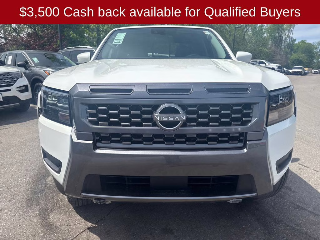 2026 Glacier White Nissan Frontier SV 4X4 Truck