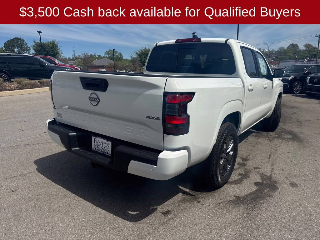 2026 Glacier White Nissan Frontier SV 4X4 Truck