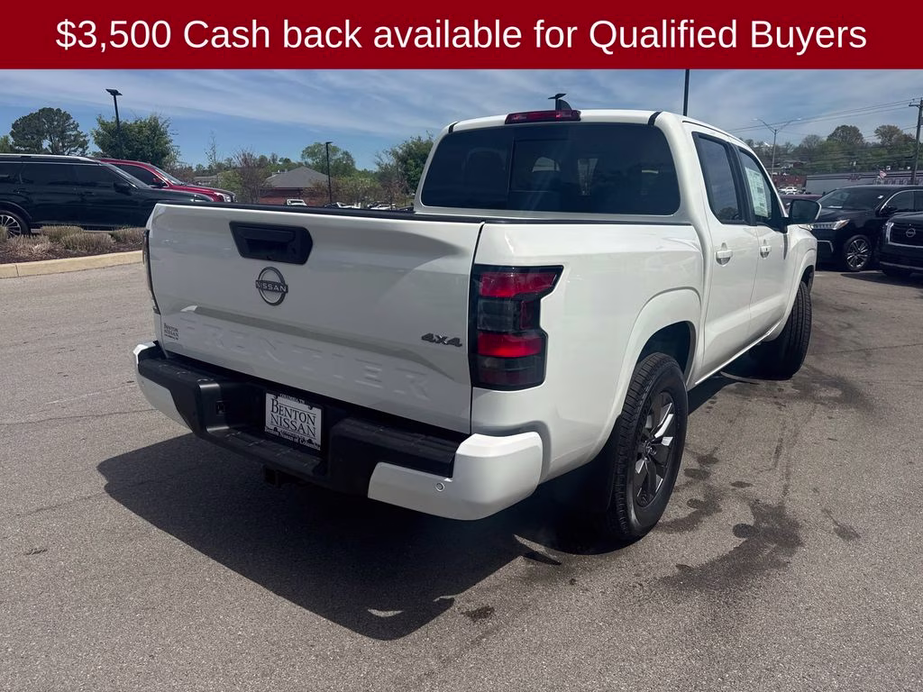 2026 Glacier White Nissan Frontier SV 4X4 Truck