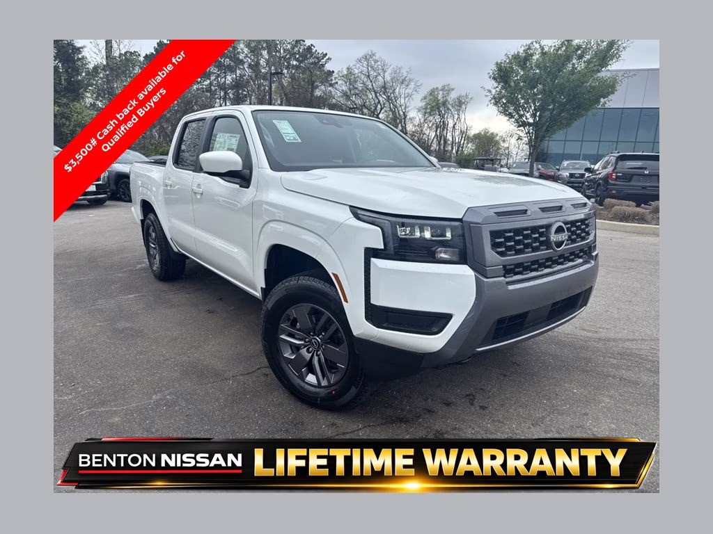 2026 Glacier White Nissan Frontier SV 4X4 Truck