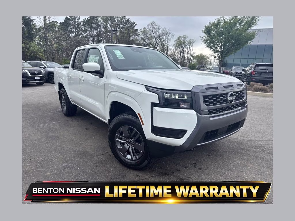 2026 Glacier White Nissan Frontier SV 4X4 Truck
