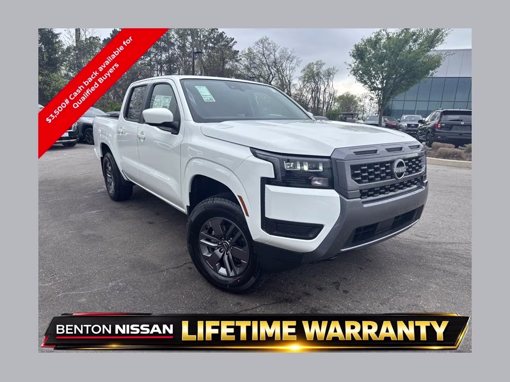 2026 Glacier White Nissan Frontier SV 4X4 Truck