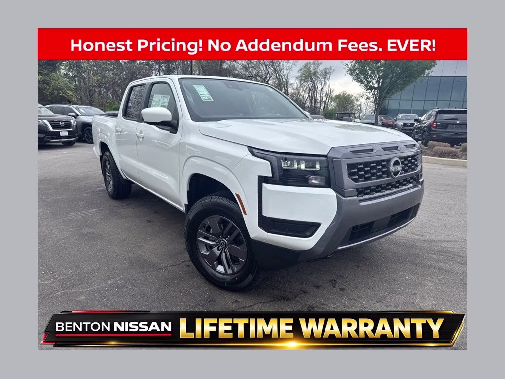 2026 Glacier White Nissan Frontier SV 4X4 Truck