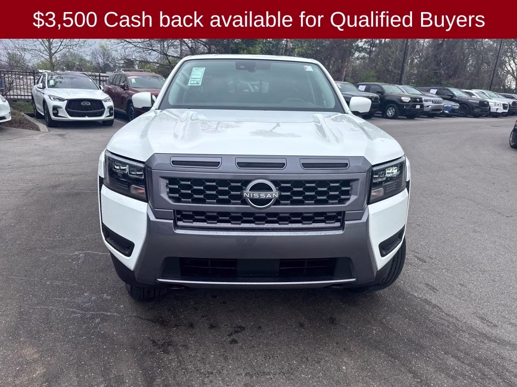 2026 Glacier White Nissan Frontier SV 4X4 Truck