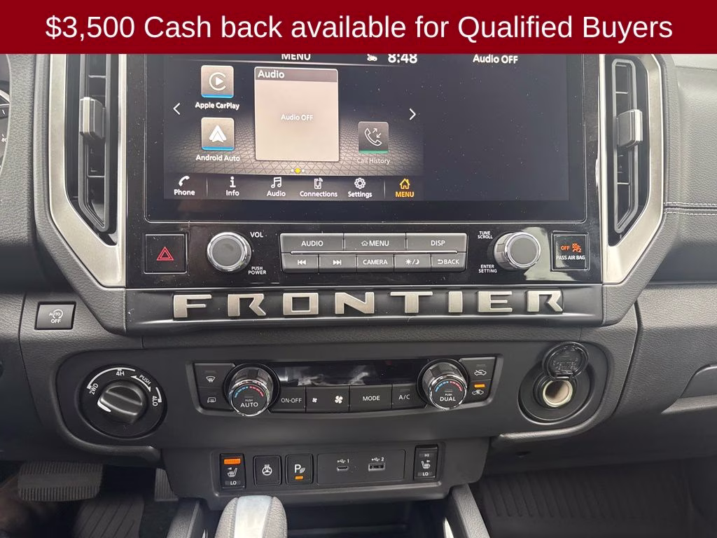 2026 Glacier White Nissan Frontier SV 4X4 Truck