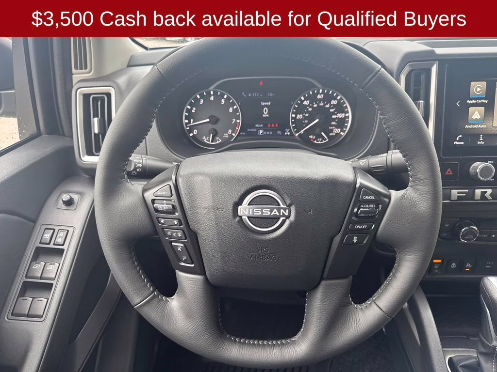 2026 Glacier White Nissan Frontier SV 4X4 Truck