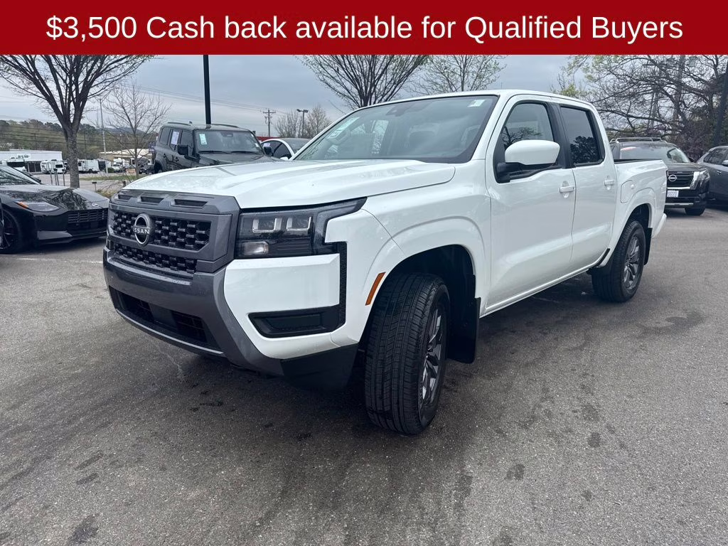 2026 Glacier White Nissan Frontier SV 4X4 Truck