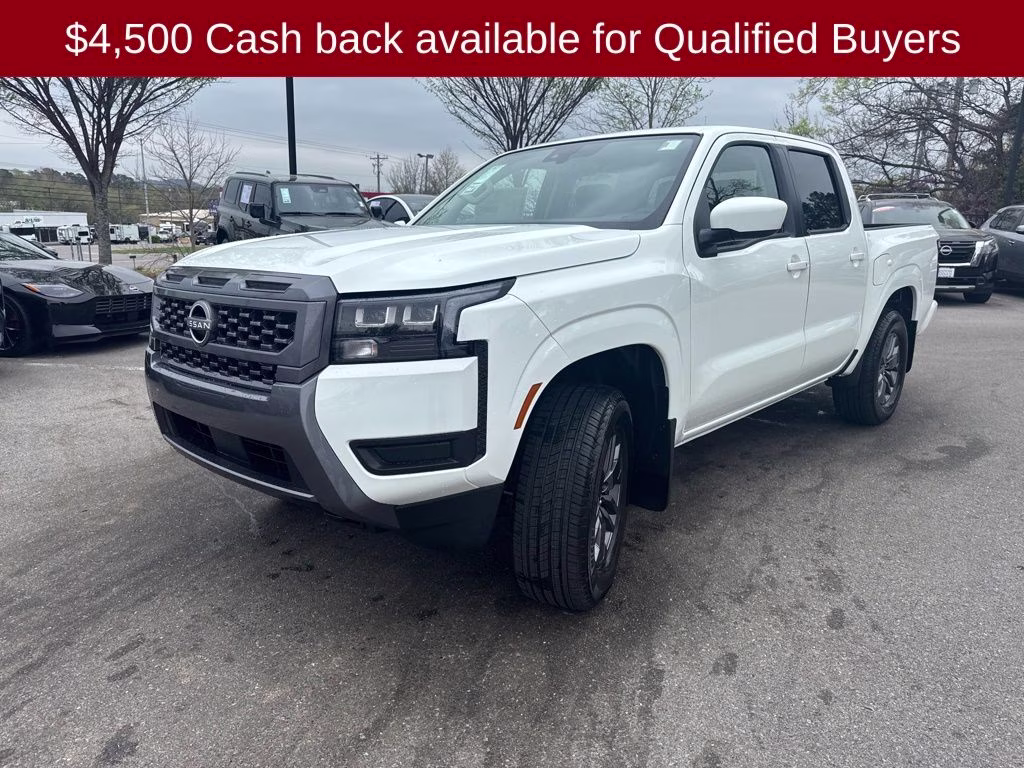 2026 Glacier White Nissan Frontier SV 4X4 Truck