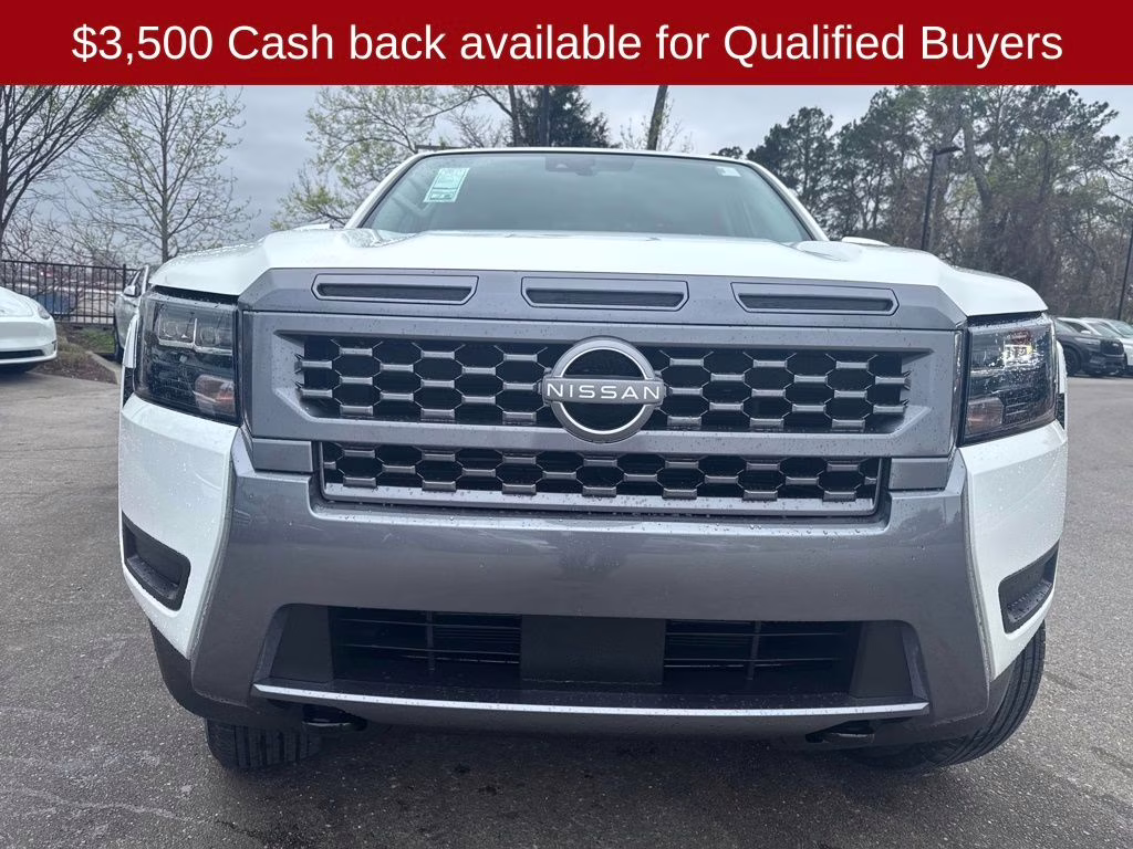 2026 Glacier White Nissan Frontier SV 4X4 Truck