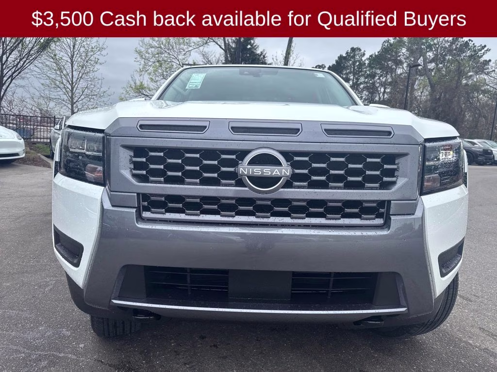 2026 Glacier White Nissan Frontier SV 4X4 Truck