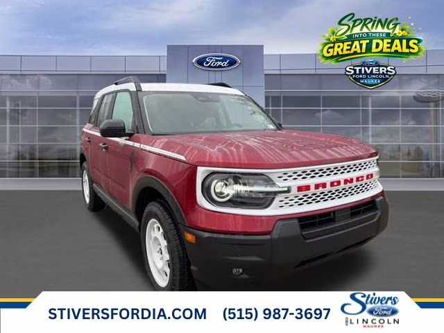 2026 Ruby Red Metallic Tinted Clearcoat Ford Bronco Sport Heritage 4X4 SUV