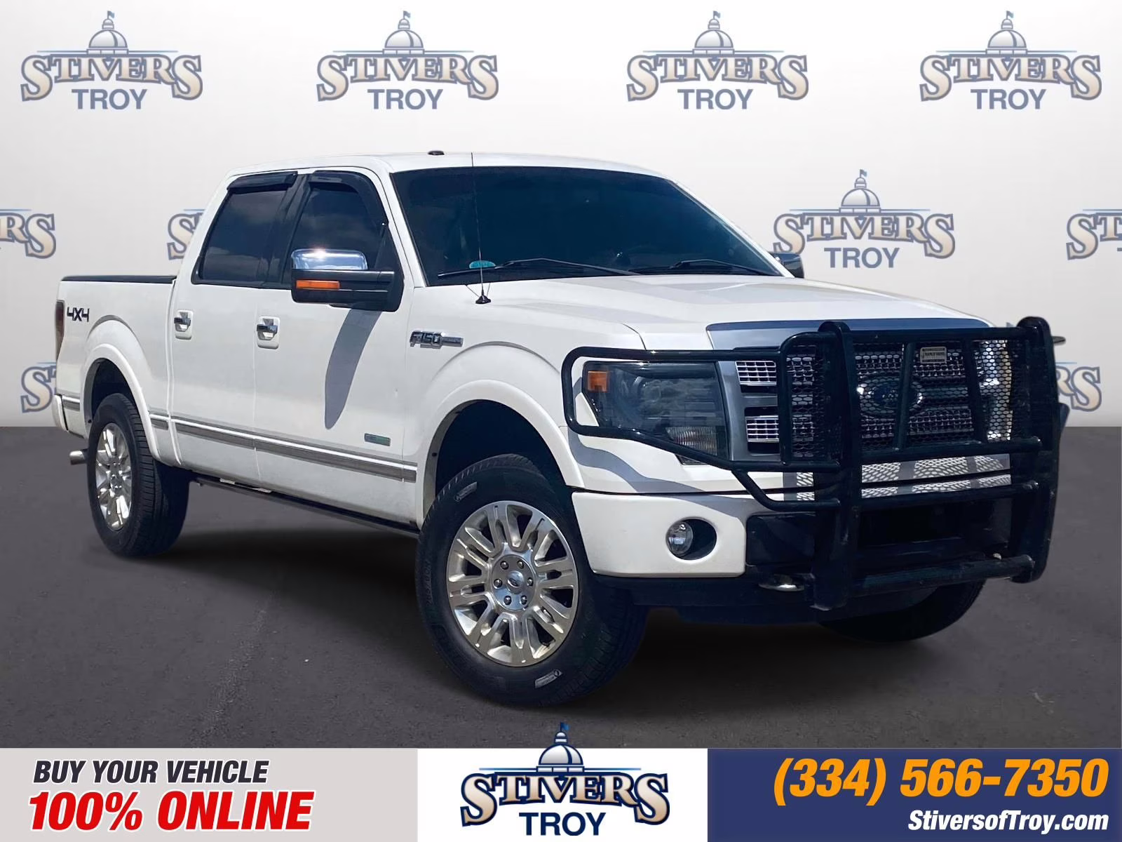2013 White Platinum Clearcoat Metallic Ford F-150 Platinum 4X4 Truck