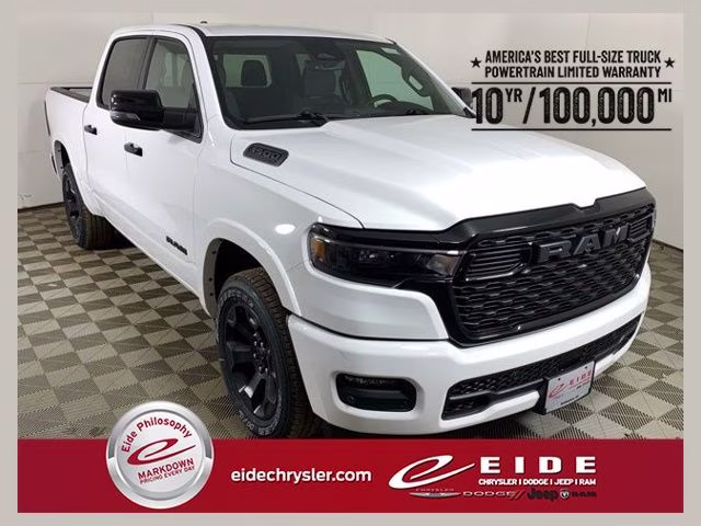 2026 Bright White Clearcoat Ram 1500 Big Horn Night Edition 4X4 Truck