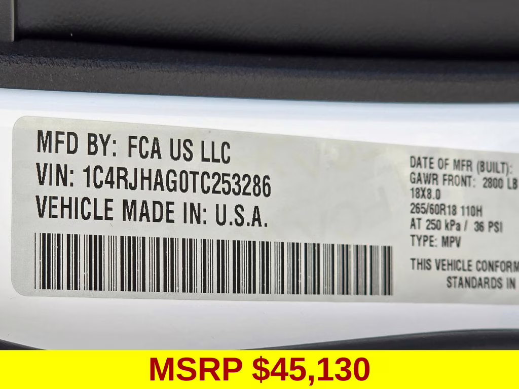 2026 Bright White Clearcoat Jeep Grand Cherokee Laredo X 4X4 SUV