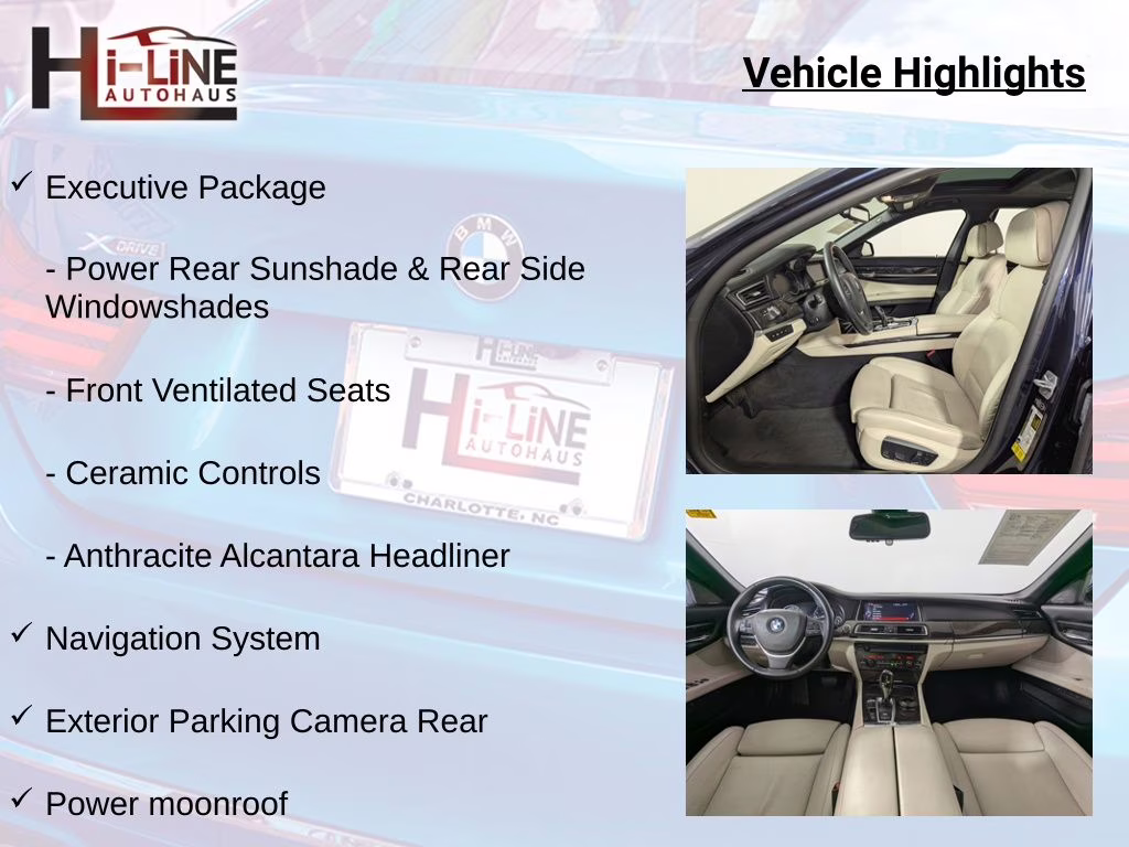 2015 Imperial Blue Metallic BMW 7 Series 750Li RWD Sedan