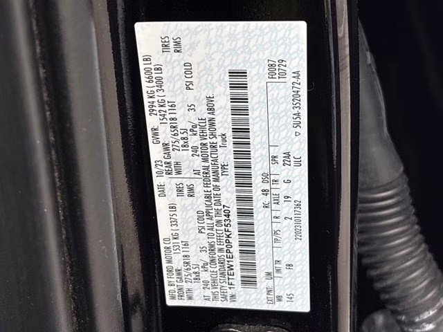 2023 Black Metallic Ford F-150 XLT 4X4 Truck