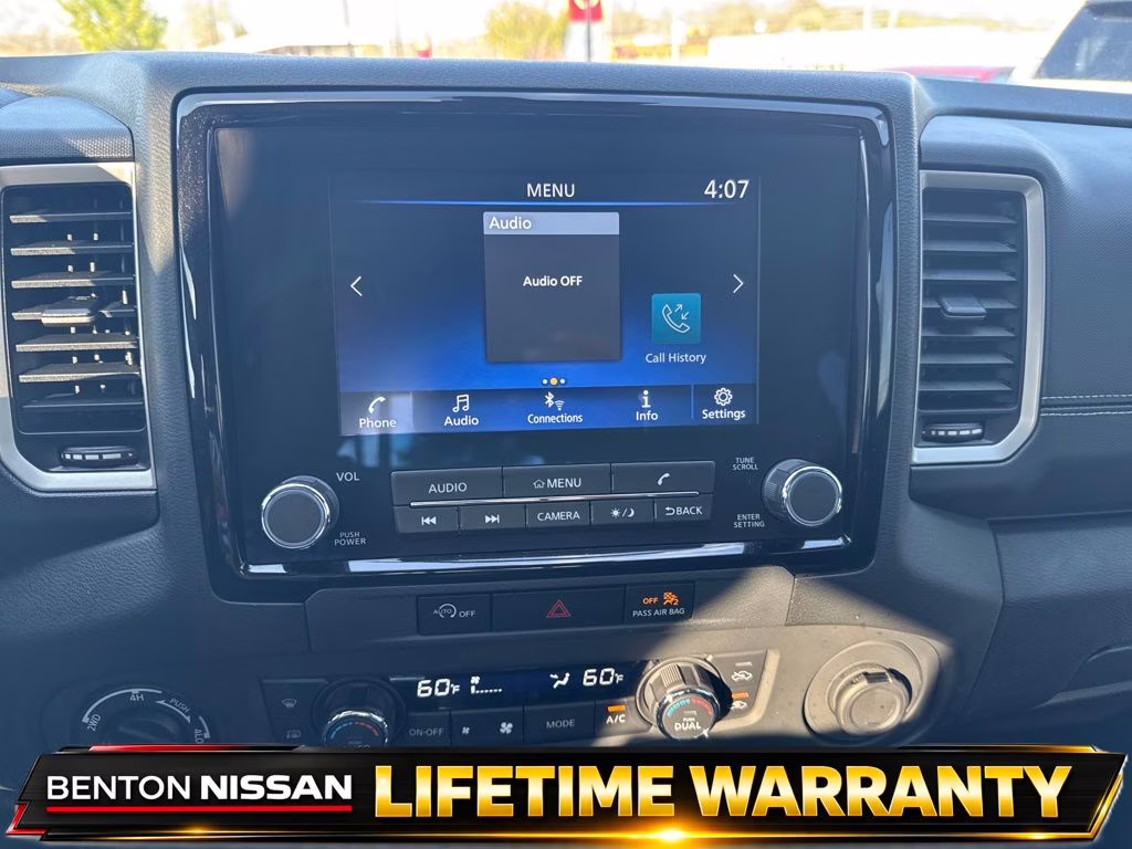 2024 Glacier White Nissan Frontier SV 4X4 Truck