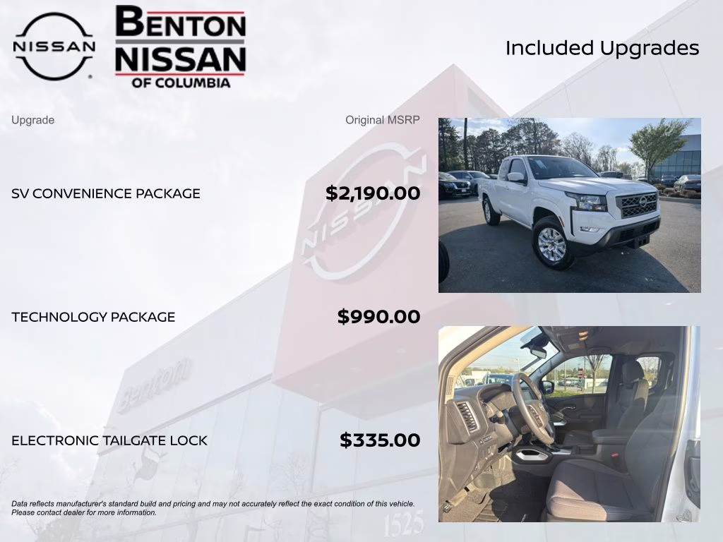 2024 Glacier White Nissan Frontier SV 4X4 Truck