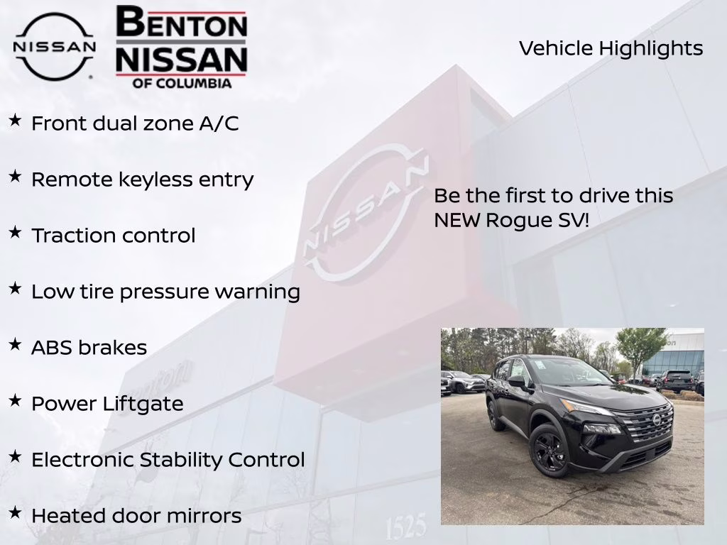 2026 Super Black Nissan Rogue SV FWD SUV