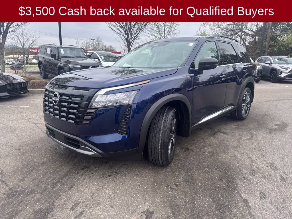 2026 Deep Ocean Blue Pearl Nissan Pathfinder Platinum 4X4 SUV