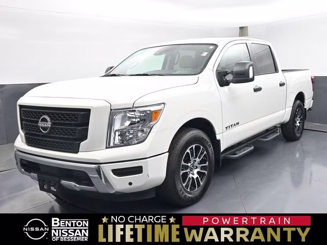 2024 Glacier White Nissan Titan SV 4X4 Truck