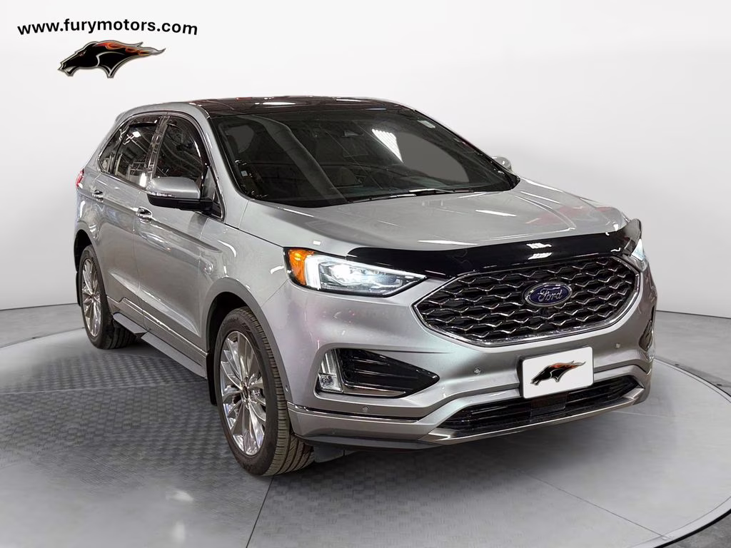 2024 Iconic Silver Metallic Ford Edge Titanium Elite Pkg w/Pano Roof AWD SUV
