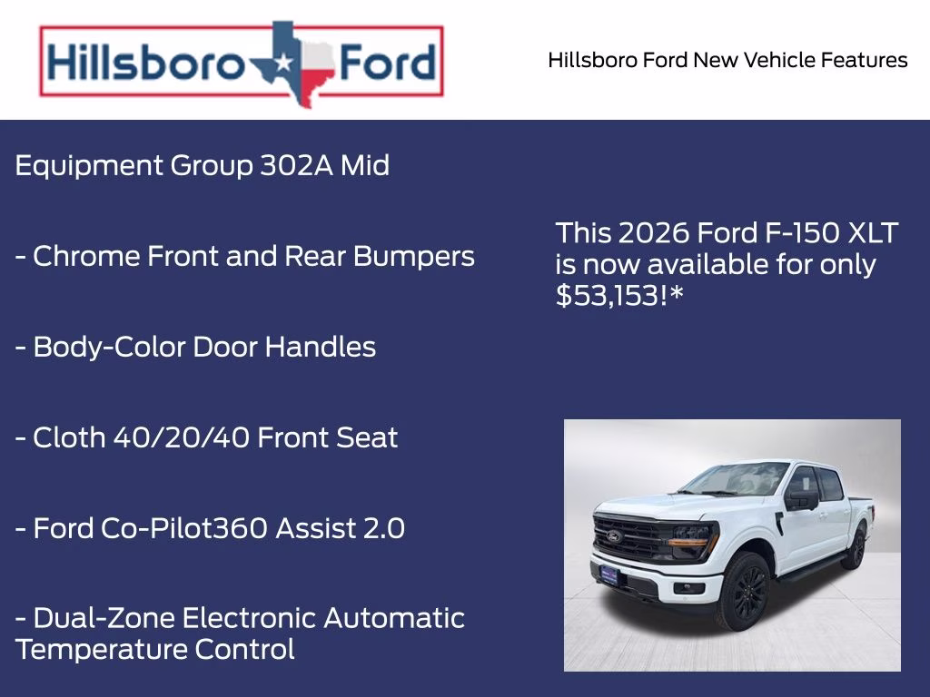 2026 Oxford White Ford F-150 XLT 4X4 Truck