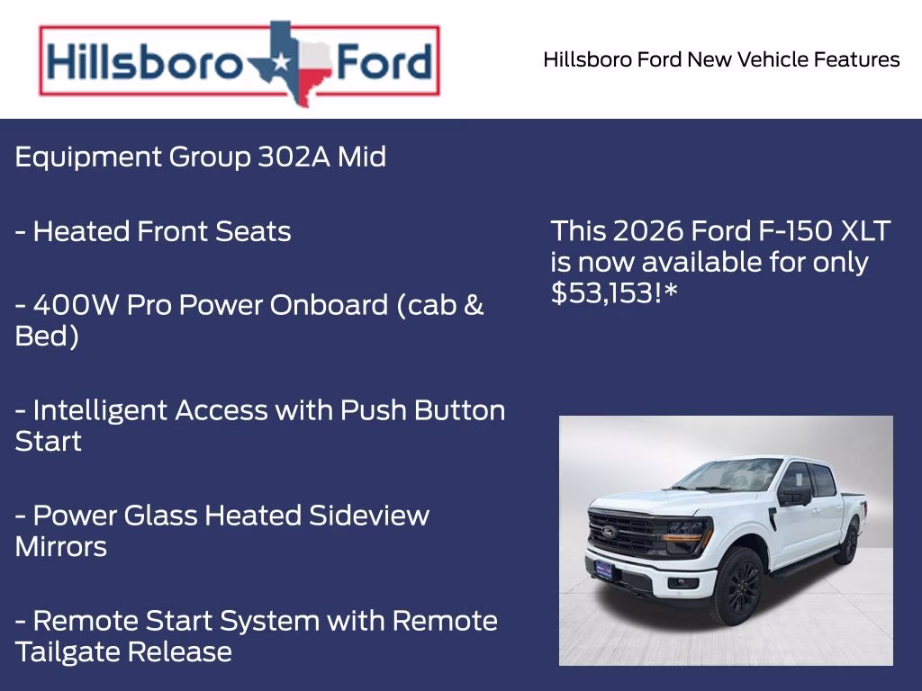 2026 Oxford White Ford F-150 XLT 4X4 Truck