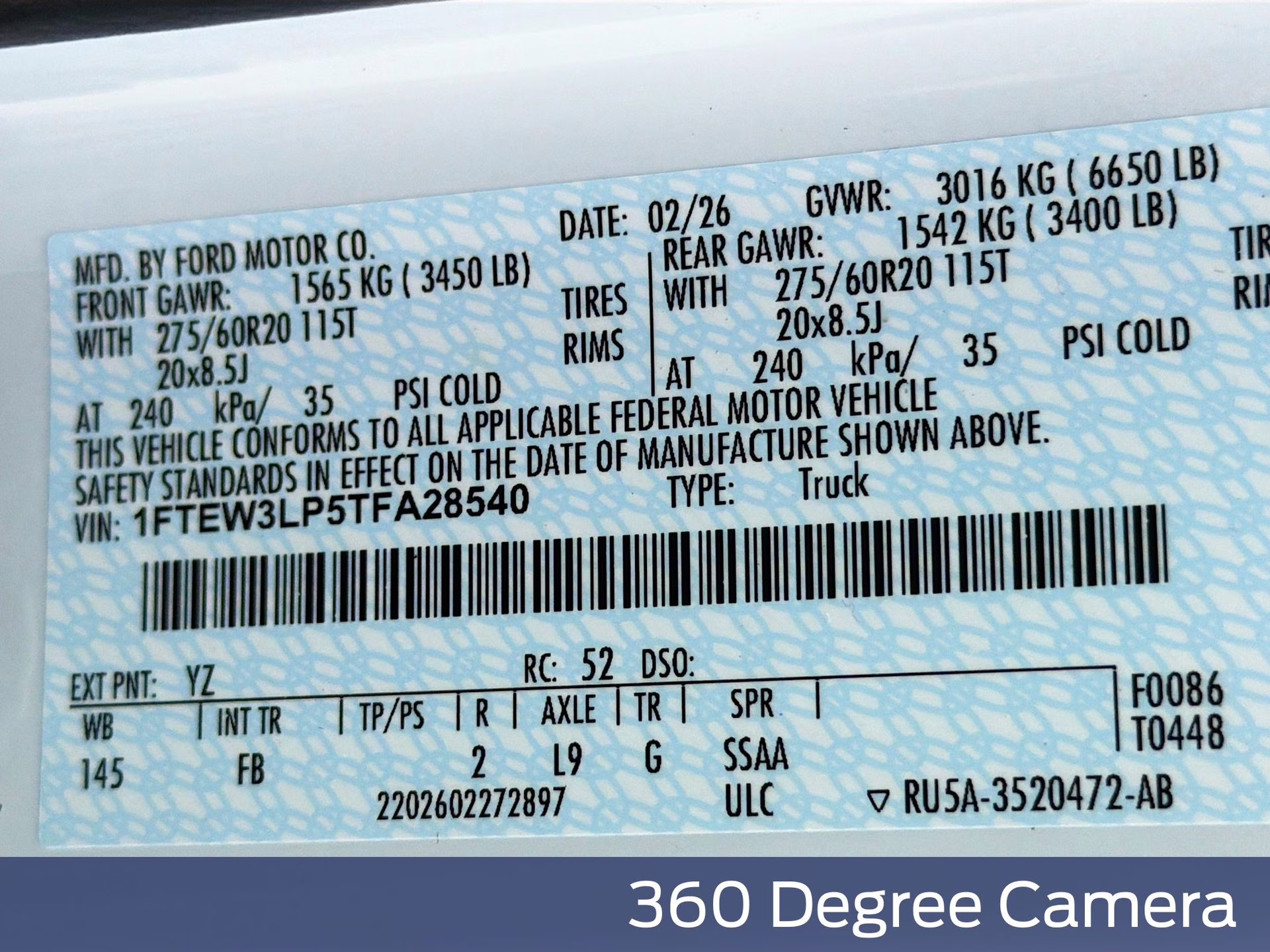 2026 Oxford White Ford F-150 XLT 4X4 Truck