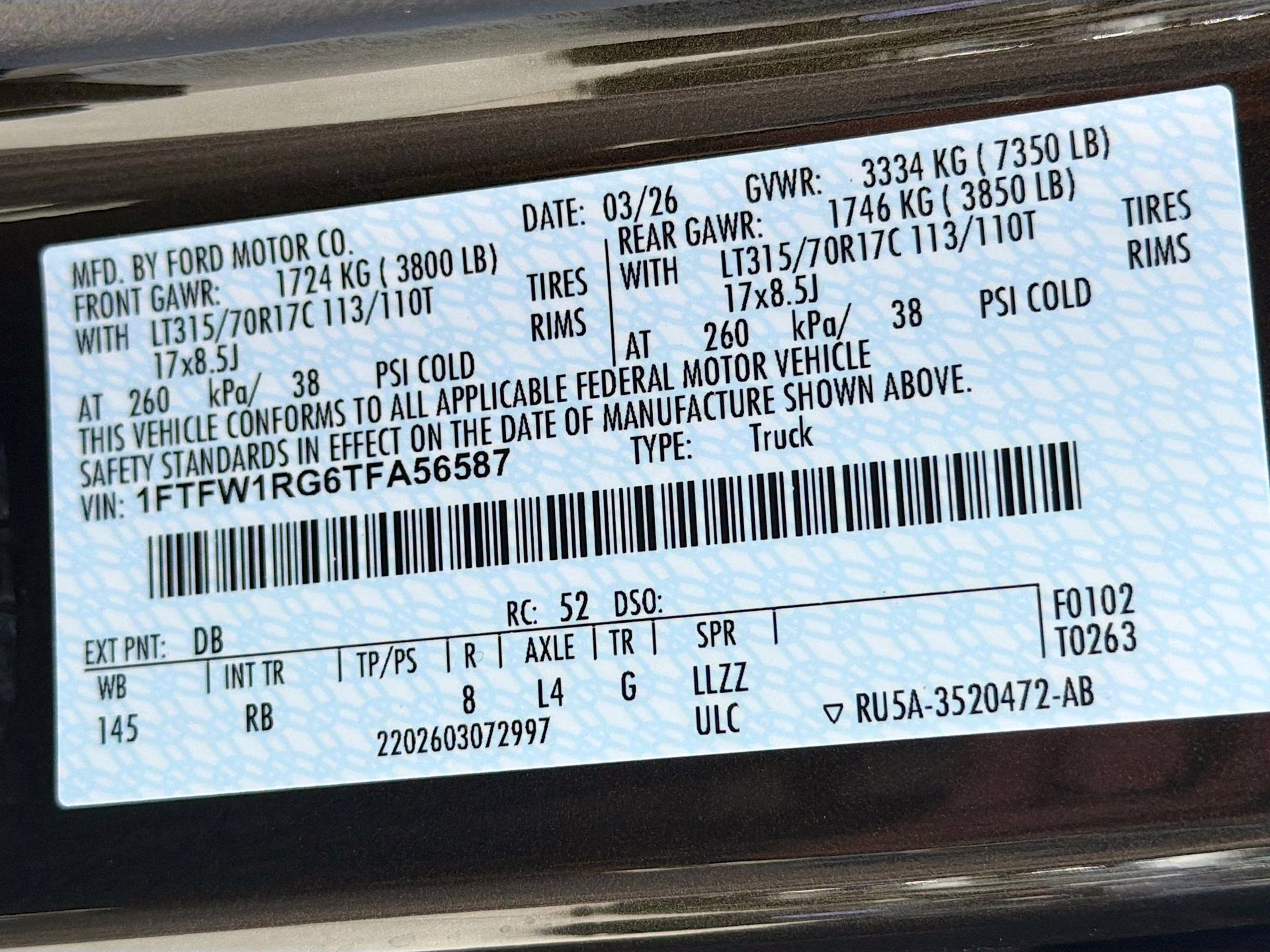 2026 Shelter Green Ford F-150 Raptor 4X4 Truck