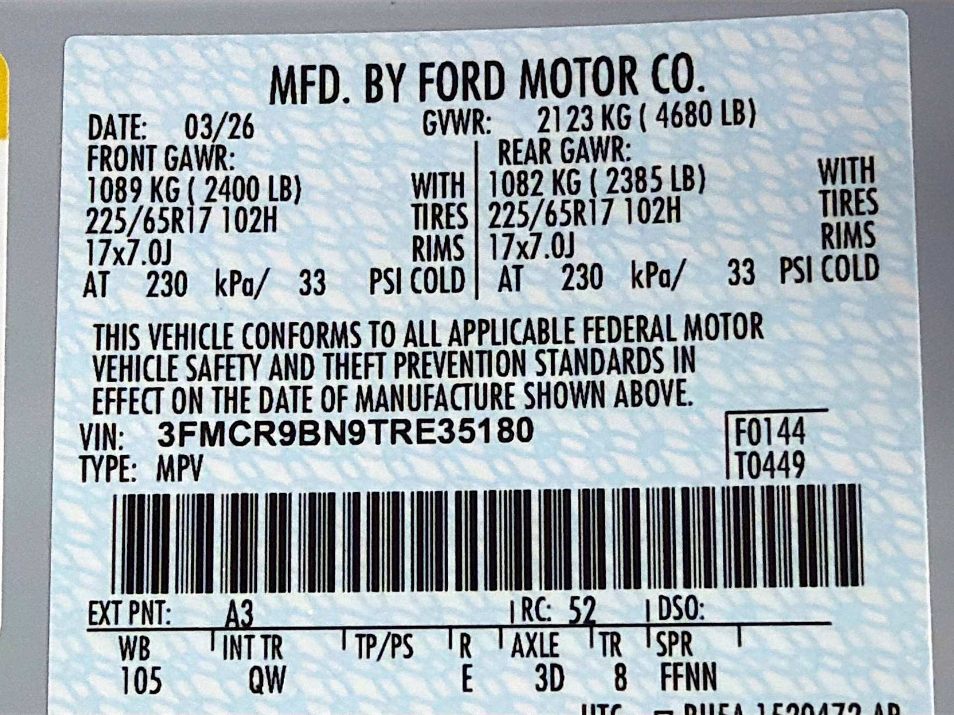 2026 Space White Metallic Ford Bronco Sport Big Bend 4X4 SUV