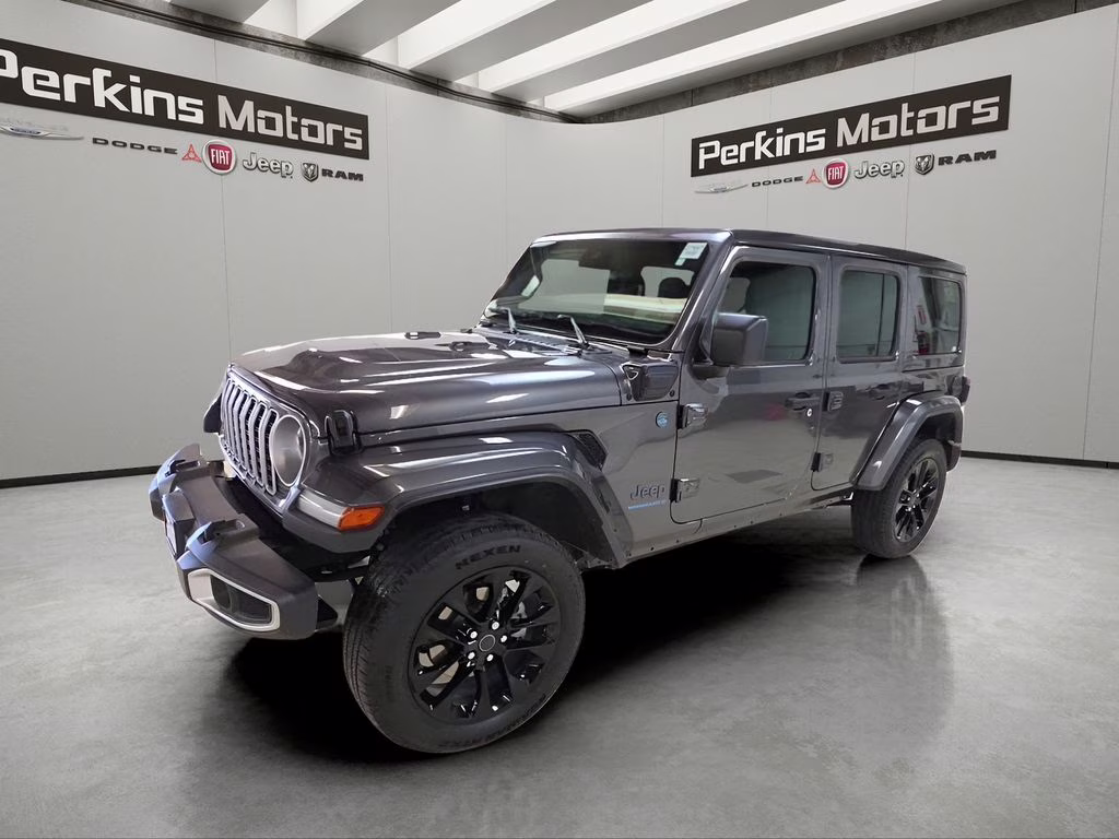 2025 Granite Crystal Metallic Clearcoat Jeep Wrangler 4xe Sahara 4X4 SUV