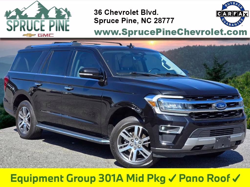2022 Black Metallic Ford Expedition Max Limited 4X4 SUV