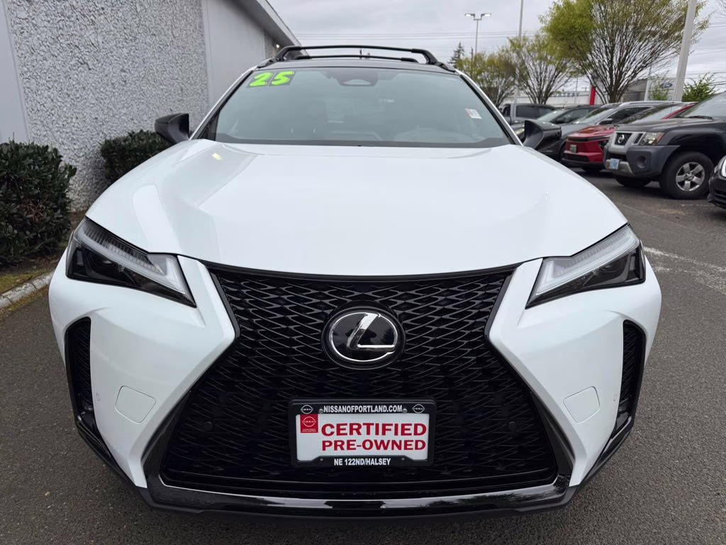 2025 Ultra White with Obsidian Roof Lexus UX 300h F SPORT Design AWD SUV