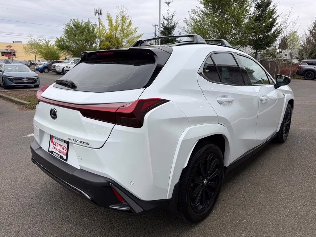 2025 Ultra White with Obsidian Roof Lexus UX 300h F SPORT Design AWD SUV