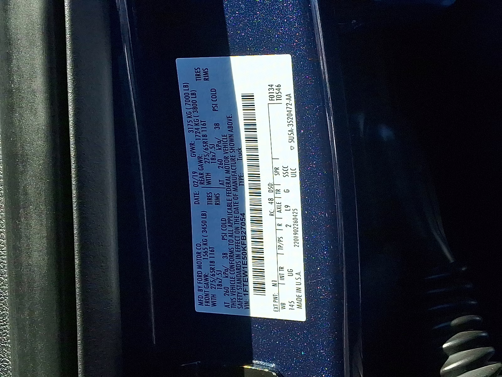 2019 Blue Jeans Metallic - N1 Ford F-150 XLT 4X4