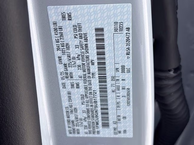 2025 Silver Metallic Ford Escape Active AWD SUV