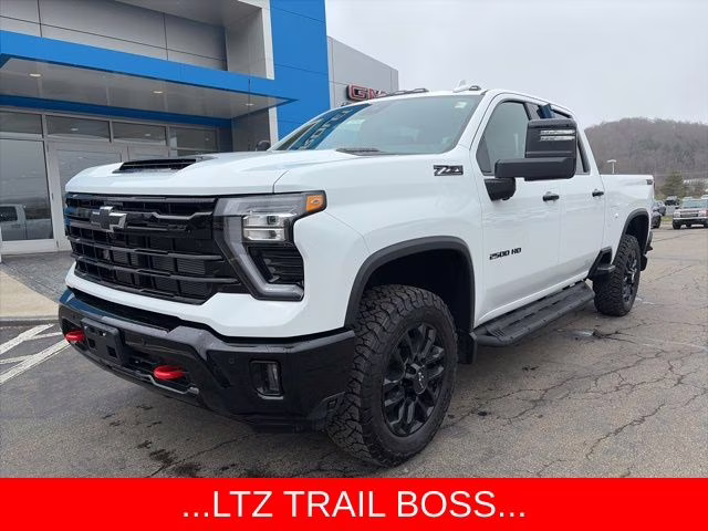 Summit White 2026 Chevrolet Silverado 2500HD LTZ Crew Cab 4WD Pickup Truck Four-Wheel Drive Automatic