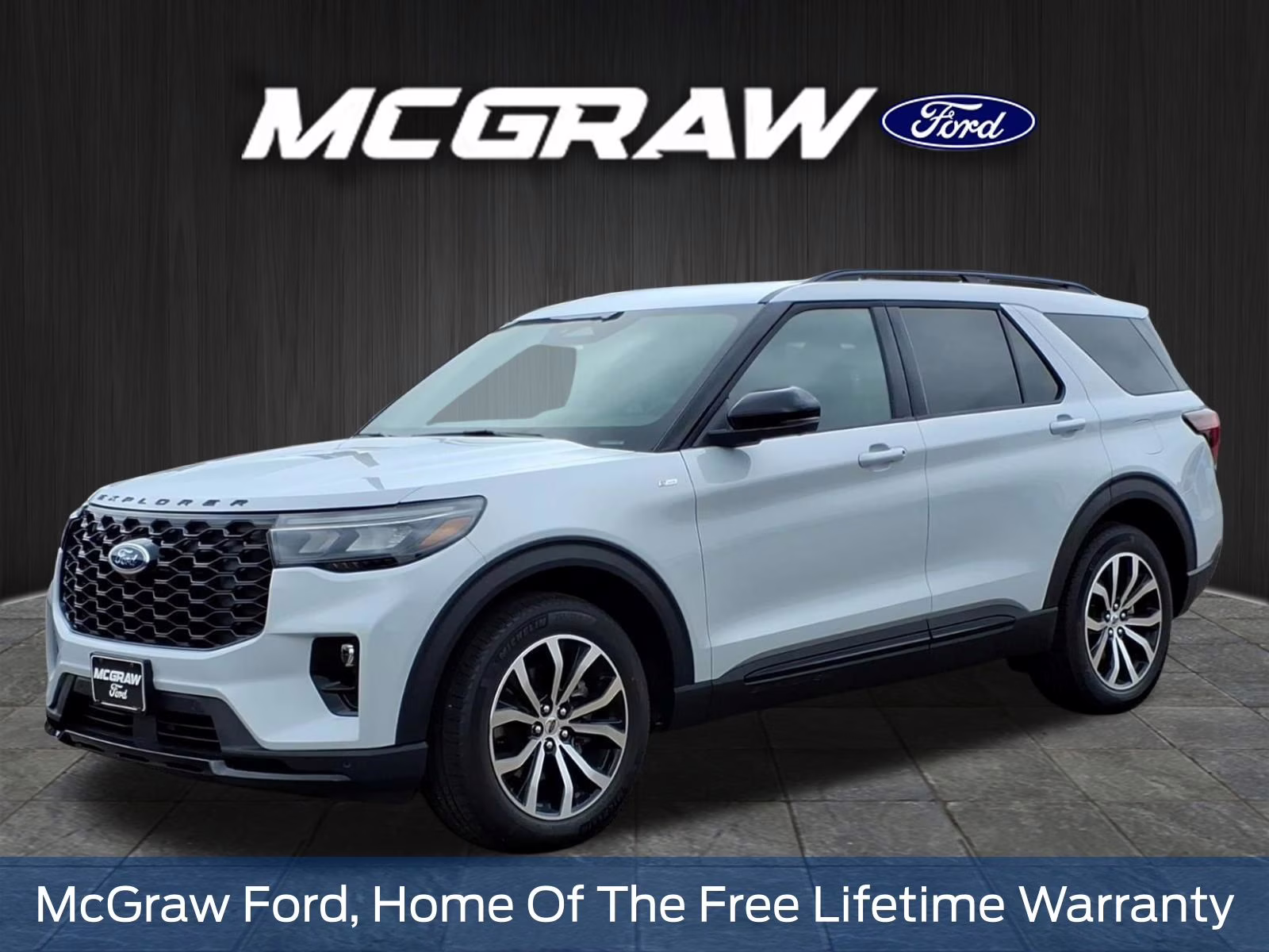 2026 White Ford Explorer ST-Line RWD SUV