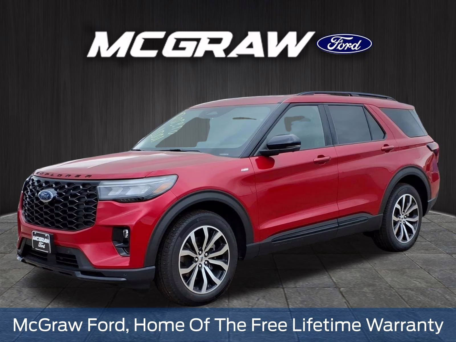 2026 Red Metallic Ford Explorer ST-Line RWD SUV