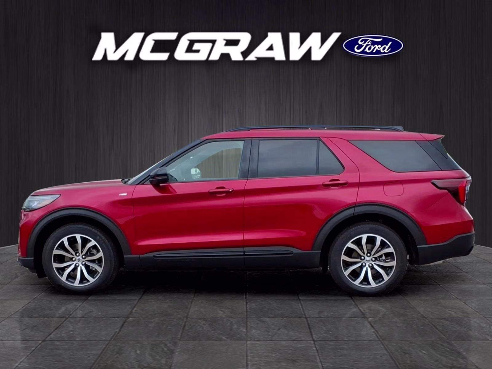 2026 Red Metallic Ford Explorer ST-Line RWD SUV