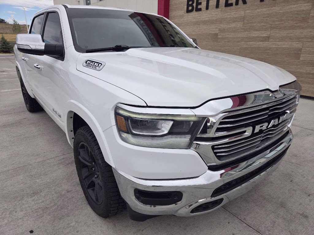 2022 Bright White Clearcoat Ram 1500 Laramie 4X4 Truck